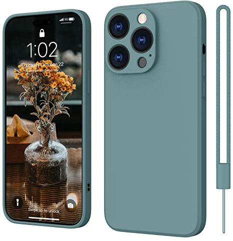 ElestBela für iPhone 14 Pro Hülle Silikon, Handyhülle für iPhone 14 Pro Ultra Dünn Slim mit Microfiber, Kratzfeste Schutzhülle Hülle KüHL Grau