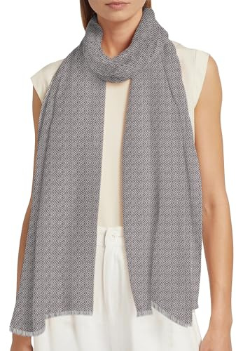 yanopurna Foulard Été en Cachemire – Écharpe à Carreaux Femme & Homme Tissée à la Main – Châle Léger 100% Cachemire pour Printemps & Été – Fabriqué au Népal (68x190 cm)
