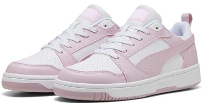PUMA Rebound V6 Low Unisex Sneaker, Puma White Rose Mauve, 42 EU
