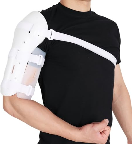 Orthomen Sarmiento - Férula de fractura del eje humeral para fractura de brazo superior, hombro, bíceps y hueso del húmero con sostén de medias, cabestrillo y puño (XL)