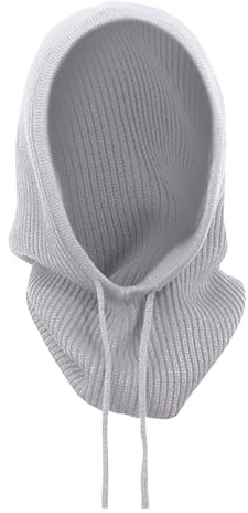 Cappello invernale da donna: berretto lavorato a maglia, passamontagna in cotone, caldo e morbido, cappello con cappuccio a maglia, antivento, sciarpa cappello per sport e attività all'aperto