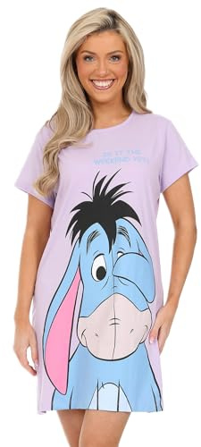 Disney Womens Eeyore Nightdress Ladies Nightie Nightgown (16-18) Purple