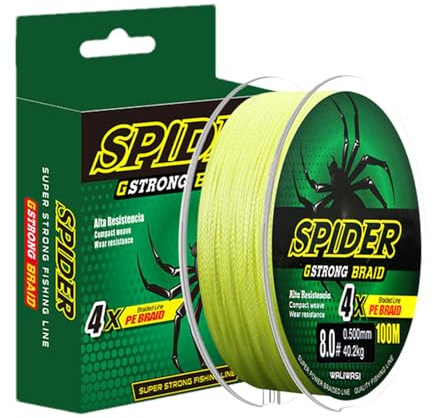 jamgeery Filo da pesca intrecciato, Resistente all'abrasione, 328 FT, PE per pesci