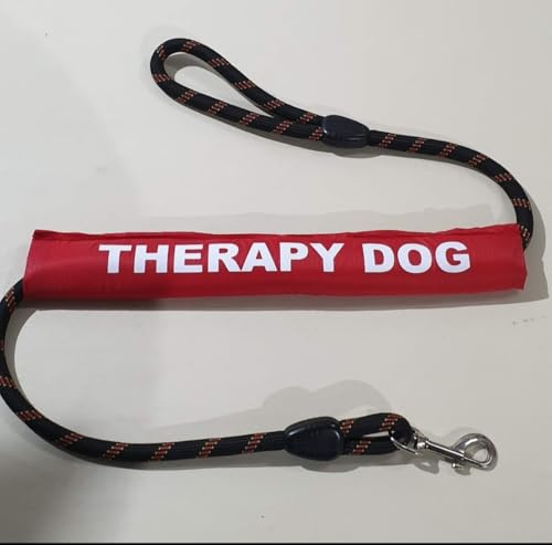 Therapy dog, dog lead sleeve,red, cover wrap