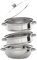 Steel Steamer 3Tier Induction Steamer Pans With Glass Lid, Food Steamer Food Steaming For Induction Cookers Electric Ceramic Stoves Electric Furnaces 12.8 * 9.84In Silver