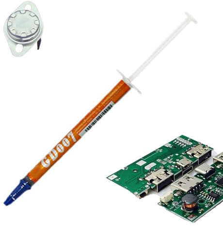 Grasso Termico - Pasta Termica Per Processori - Siringa Siliconica per Componenti Elettronici PC e CPU con Grasso Termoconduttivo