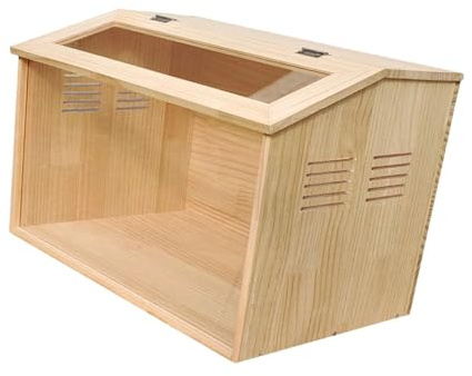 Milageto Chick Brooder Box Quail Nest Cage Clear House Supplies Small Chicken Coop Quail Coop, 50x30x30CM