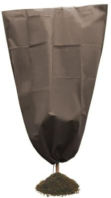 HSHBGS Tessuto Non Tessuto per Piante, Telo per Piante Inverno Antigelo, 2 Pezzi Cappuccio Invernali per Piante, Protezione antigelo con Coulisse(Brown,31.4x47in(0.8x1.2cm))