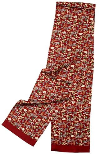 Prettystern Bufanda de seda para hombre de 170 cm de largo, 2 capas, 100% seda