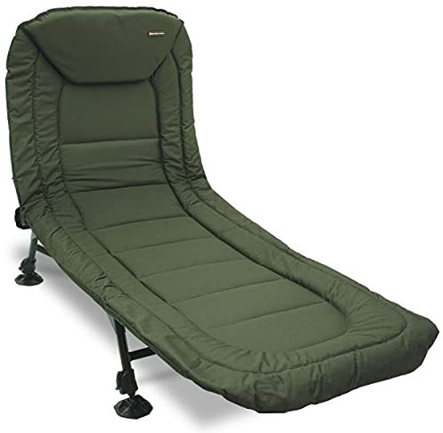 NGT Specimen Carp Fishing Bedchair Lightweight Reclining Bed Chair Adjustable Folding Fishing Bed with Pillow Camping Sleep System