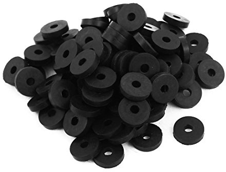 sourcing map 100 Stück Nitrilkautschuk Unterlegscheiben 13.8mm Außerdurchm. 4 mm Innendurchm. 3 mm Dicke für Wasserschlauch Wasserhahn