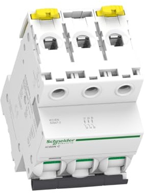Schneider Electric a9 °F74310 IC60 N disjoncteur, acti9, 3p, 10 A, courbure C, 50/60 HZ, Blanc