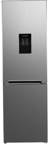 WOLKENSTEIN Kühl-Gefrierkombination WKG312NFWD IX M mit Wasserspender/ 180x60cm/ 208L Kühlteil+83L Gefrierteil/Leiser Betrieb 40dB/ LED-Beleuchtung/Energieverbrauch 233kWh/Jahr/INOX-Design