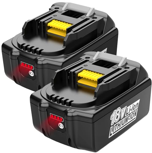 XNJTG 18V 5Ah Ersatzakkus für Makita 18V Li-Ion Akku BL1860B BL1860 BL1850 BL1850B BL1840B BL1840 BL1830B 194309-1 196399-0 Makita Akku Werkzeug [2 Stück]