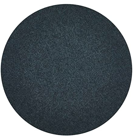 Misento Kunstrasen Outdoor Teppich, wetterfeste Poolunterlage rund für Planschbecken oder Pool, strapazierfähig, 395 cm, Anthrazit