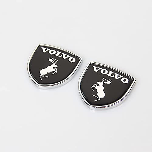 LYYMX Emblema Badge per Volvo 3D, Stemmi Adesivi per Auto Lettere di Emblema dell'auto, Distintivo Logo Emblema Adesivi Auto Decorare,C Black