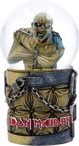 Nemesis Now Iron Maiden Piece of Mind snöglob 17,5 cm, harts & glas, officiellt licensierade Iron Maiden Merchandise, Piece of Mind snöglobe, gjuten i finaste hartsen, skickligt handmålad