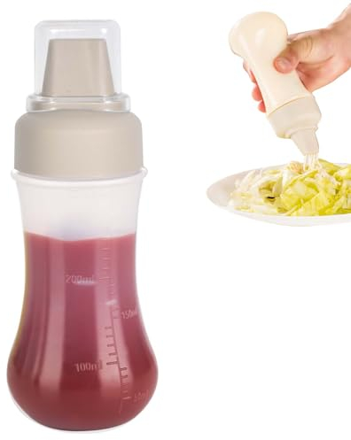Colexy Quetschflaschen mit Kappen, 280ml Squeeze Flasche aus Kunststoff, Saucen Spritzflasche, Saucenspender Ketchup Spender, Quetschflasche für Mayo, Soße, Senf, Olivenöl (Weiß)
