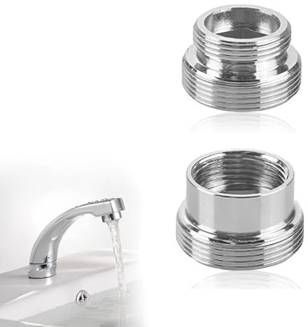 DHWEKU 2 Pièces Adaptateurs de Robinet en Métal Argenté,16mm à 22mm/22 mm à 16 mm Adaptateur de Robinet,Connecteur Aérateur de Robinet Adaptateurs de Filetage pour Robinet de Cuisine et Salle de Bain