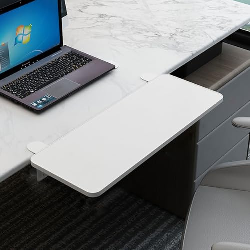 Machtiging Prolunga da Scrivania Pieghevole,Vassoio Pieghevole per Tastiera,Prolunga Ergonomica per Scrivania,Estensione da Scrivania,Senza Perforazione,per Scrivanie,Librerie E Tavoli