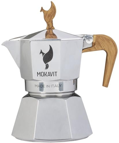 MOKAVIT Tirol - Cafetera Italiana - Cafetera Italiana Induccion 3 Tazas, Cafetera Induccion 3 Tazas, Moka Induccion 3 Tazas, Cafetera Moka, Cafetera para Induccion, Moka Pot - Made in Italy