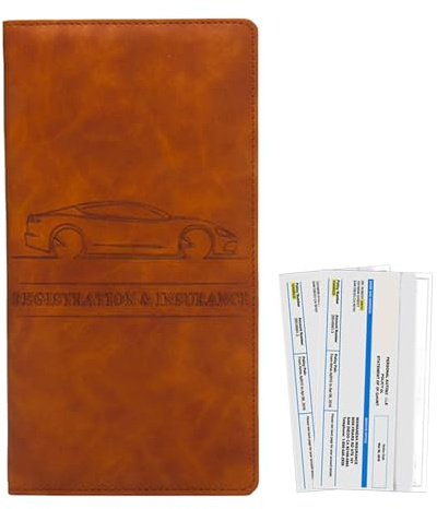 Porta documenti per auto, portafoglio in pelle, porta carte di credito, accessorio per registrazione, organizer per assicurazioni, organizer trasparente per veicoli, per la protezione dei viaggi del