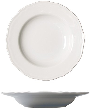 Saturnia Set di 3 Piatti Stile Inglese in Porcellana Bianca Decoro Praga (Fondo 23cm)