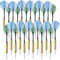 Playtastic Darts: 24er-Set Messing-Dartpfeile m. Stahlspitze, 100 Flügel, 200 Gummiringe (Dartset, Steel-Dart-Sets, Dartscheibe)