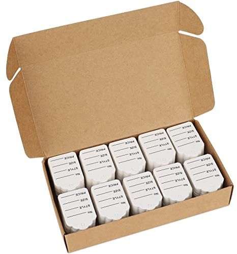 jijAcraft 1000Pcs Price Tags, White Clothing Tag for Retail, Small Kraft Paper Tag for Labeling Price, Size, Number, Writable Price Tags for Business Supplies Selling Jewlry, Clothes (2 X 1.3)