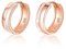 PHNIBIRD Creolen Rosegold 925 Sterling Silber Creolen Ohrringe mit Perlmutt Durchmesser 13mm Klein Schlafen Kreolen