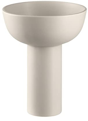 blomus Vase -MIYABI- | Blumenvase aus Steingut | Farbe Moonbeam | Größe L Ø17 x 21H cm | Dekovase für Wohnzimmer & Tischdeko