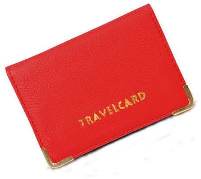 BML Travel Cards Oyster Bus Pass Wallet | Stylish and Pocket Size Rail Card Cover Case, Credit Card ID and Ticket Cover Holder Perfect as a Gift for Commuters (Red)