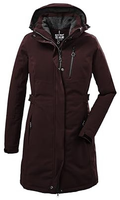 killtec Damen Funktionsparka/Parka mit abzippbarer Kapuze KOW 165 WMN PRK, dunkelweinrot, 38, 37726-000