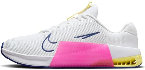 Nike Herren Metcon 9 Sneaker, White/White-Deep Royal Blue-Fierce Pink, 42 EU