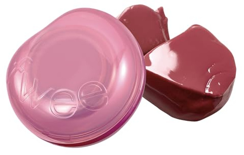 fwee Glowy Jelly Pot | Dewy Jelly Lip & Blush Color, Tinted Glow Jelly Balm, Dewy Buildable Finish – Rosy Glaze (Dusty Rose) | 0.14 oz