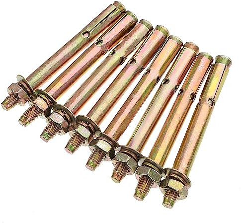 LAPYAPPE 8pezzi Bullone Espansione in Acciaio Al Carbonio Fissaggio Ad Espansione Per Ancoraggio Per Recinzioni Porte e Finestre Antieffrazione