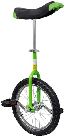 Homgoday Monocycle réglable vert 16 pouces roue 16 pouces