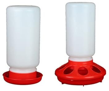 Comedero automático y bebedero para pollitos, dispensador de alimentos para aves de corral pequeño para pollos, patos y pájaros bebés