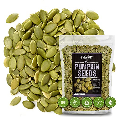 Raw Pumpkin Seeds (Papitas) 48 oz (3 lb) | No Preservatives | Batch Tested Gluten & Peanut Free | Non-GMO | NO PPO | 100% Natural | Resealable Bag | BULK Size | Healthy | Premium Grade