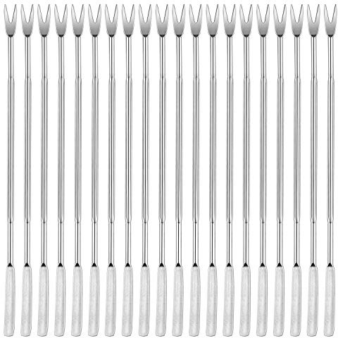 20 Pieces Stainless Steel Seafood Forks Picks- Silver