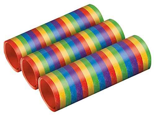 amscan 11012348 9905008 Lot de 3 serpentins métalliques Bright Rainbow