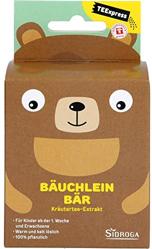 Sidroga TEExpress Bäuchlein Bär: Kräutertee-Extrakt mit Fenchel, Kümmel und Anis für Kinder ab 4 Monaten, 15 Beutel à 0,3 g