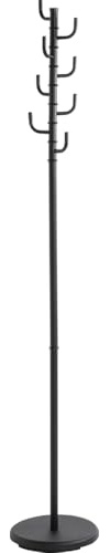 HAKU Golvställ svart, metall klädställning - Mått: H 170 cm x Ø 29 cm, Stil: Modern