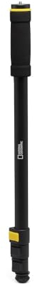 Manfrotto National Geographic - Monopod fotográfico de aluminio, 4 secciones, 55-170 cm, carga útil de 3 kg, pies con pinchos, adaptador para smartphone, bolsa de transporte
