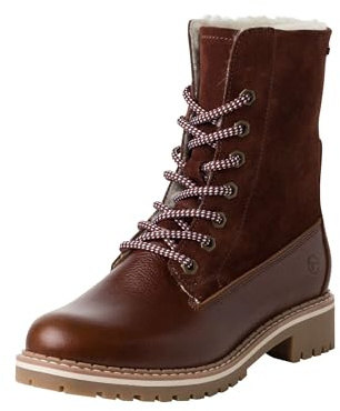 Tamaris Bottes en cuir avec doublure chaude pour femme, marron, 39 EU