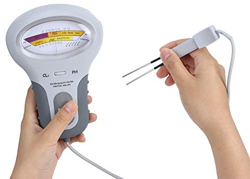 Misuratore di Monitoraggio della qualità 'acqua del Cloro PH Misuratore 'acqua Portatile Test PH e Cloro per Piscina Spa 5.5-9.0PH