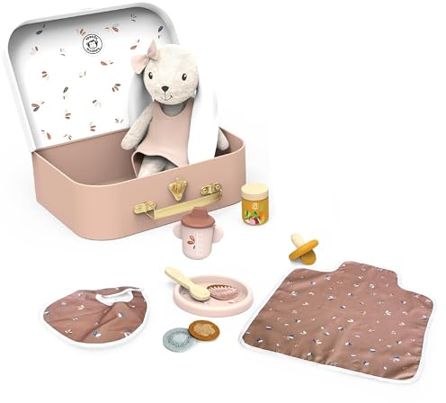Speedy Monkey Set di bambole in legno, coniglio con accessori per bambini, multicolore, 30 x 20 x 10 cm