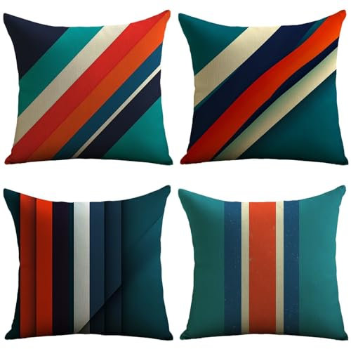 Cuscini Esterno Turchese Federe Cuscini Divano 40x40cm Cuscino Divano Geometria Velluto Copricuscini Decorativi Doppia Faccia Stampa Fodera per Cuscino per Sedia Camera Arredo Esterni Giardino JL-429