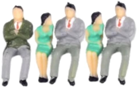 Qectial 5 Pezzi di Mini Figure di Persone di Colore Casuale, Figure Diorama in Miniatura per La Decorazione della Casa delle Bambole, Collezioni di Giardini F, 2.9 Centimetri