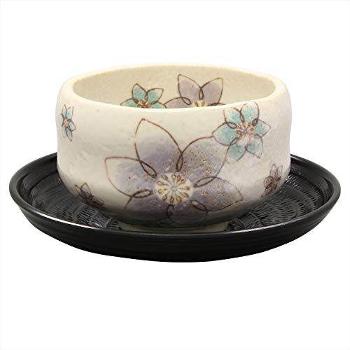 Mino Ware Loose Bowl (With Tea Cup) Clematis